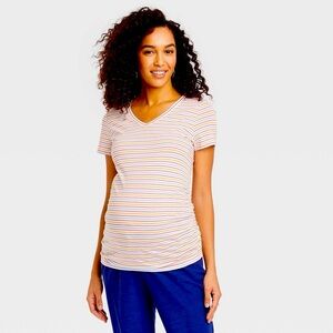 NEW WITH TAGS - Striped V-Neck Maternity Top